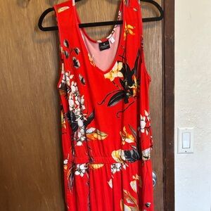 Vibrant Floral Sleeveless Maxi Dress